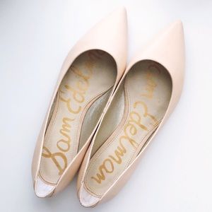 Sam Edelman Rae Nude Pointed Toe Dress Flat